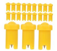 VICASKY 100 Pezzi Ago per bottiglia Eyegum colla adesivo per ciglia ugelli estensioni ciglio aghi chiave kit extension ciglia bottiglie di colla Acciaio inossidabile Giallo
