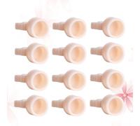 VICASKY 100 Pezzi Coppa da colorare in silicone contenitore di pigmenti calamaio anello di pigmento in silicone coppetta per sopracciglio bianca