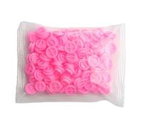 VICASKY 100 Pezzi Coppa Di Colla Per Ciglia False Ciglio Ciglia Sottili Frustata Strumento Di Bellezza Piantare La Tazza Di Colla Per Ciglia Coppetta Per Ciglia Plastica Rosa