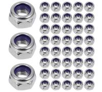 VICASKY 100 Pezzi Dado Autobloccante M5 in Acciaio Inox 304 Nylon, Set di | Larghezza 8mm, Argento, Sostituzione Diretta per Elettronica e Precisione