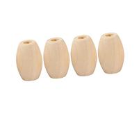 VICASKY 100 pezzi faceted making hairlaces Style Necklace Wood Beaded Accessory Spacer DIY Art for Wooden Handmade XXS Bracelets Ball Barrel Unpainted Natural Decoration Funny Bracelet