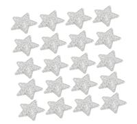 VICASKY 100 Pezzi Toppa Stella in Stoffa Argentata per Costumi e Abiti | Applique Delicata per Riparare, Personalizzare e Creare, Accessorio Fai da Te per Vestiti, Scena Natalizia