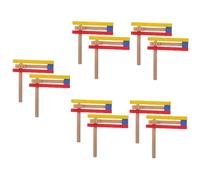 VICASKY 10pcs Legno Castagnette Con Manico Lungo Strumento Musicale Per Giovani Ragazze Mano-Occhi Coordinazione E Intelligenza Robusto E Durevole Per I Piccoli Musicisti