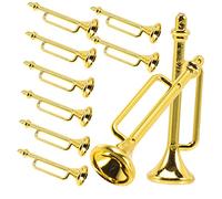 VICASKY 10pcs Pezzi Strumenti Musicali In Miniatura Piccola Tromba Per La Decorazione Della Casa Doll Modelli Realistici Per Il Gioco Creativo E Fotografia Per I Micro Paesaggi