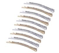 VICASKY 10pcs Strass Forcine Per Capelli Lucidi Clip Per Capelli Accessori Per Capelli Per Sposa Serate Eventi E Occasioni Festive Argento Oro