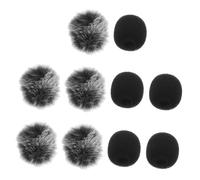 VICASKY 10pezzi Copertura Antivento per Microfono per Cuffie Riduce Rumor Vento Respiro Protezione per Microfono per Registrazione e Utilizzo in Movimento