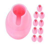 VICASKY 10pezzi Porta Flacone di Smalto in Silicone Supporto Anti-rovesciamento per Unghie Organizer Morbido per Smalto Espositore Flessibile per Flacone di Olio Forniture per Nail Art