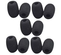 VICASKY 10pezzi Schermo Antivento per Microfono Mini Formato Cuffia Bavero Copertura per Microfono Spugna Isolamento Acustico