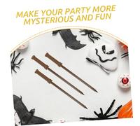 VICASKY 12 Penne Halloween Forma Legno e Decorative per Feste e Cosplay Fluido per Scrittura Liscia Accessori Party Magici