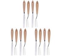 VICASKY 12 Pezzi con Artistico Art Coltello Olio Scuola Pittura Maniglia Artista Portatile Coltello Accessori Pratici Stili Vernice Antiruggine per la Casa Acrilica Gamma di Strumenti