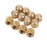 VICASKY 12 Pezzi Dado Lampada in Ottone M6 Filettato per Plafoniera, | Design Floreale Lucido, Montaggio Semplice e Protezione della Filettatura, per Interni e Ricambio Lampada
