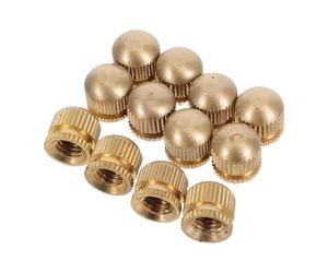 VICASKY 12 Pezzi Dado Lampada in Ottone M6 Filettato per Plafoniera, | Design Floreale Lucido, Montaggio Semplice e Protezione della Filettatura, per Interni e Ricambio Lampada