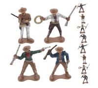 VICASKY 12 pezzi Figurine Cowboy Western in Plastica Decorazioni Educative per Collezione Unica e Resistente Giocattoli per Cultura e Tradizione Western