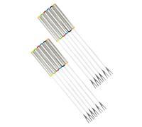 VICASKY 12 pezzi Forchette da Frutta in Acciaio Resistente per Dessert e Fonduta di Cioccolato con Manico per Cucina e Ristorante Colore Casuale Colore Casuale