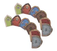 VICASKY 12 pezzi miniature Elf Door Decorations Wood Fairy Garden Doors for Decor Durable and Charming Designs for Building Enchanting Fairy Worlds