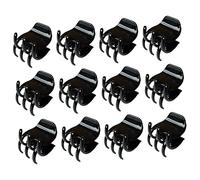 VICASKY 12 Pezzi Mollette per Chioma Piccole 3,5 Cm Fermagli Vintage in Plastica Nera, Artigli Semplici Resistenti per Donne e Ragazze, Accessori Chioma per Feste e Bagno