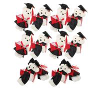 VICASKY 12 Pezzi Orsetti Peluche Laurea Piccoli Decorativi con Cappello Tocco Accessori DIY per Feste di Laurea e Celebrazioni Decorazione Simpatica per Eventi