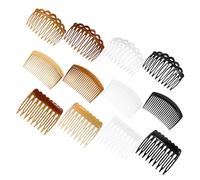 VICASKY 12 Pezzi Pettini Laterali Francesi Vintage in Plastica Pettini Ondulati con Denti per Acconciature Eleganti Accessori per Sposa Viaggio e
