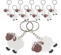 VICASKY 12 Pezzi Portachiavi Ciondolo a Forma di Pecora Carina in Materiale Stabile Bomboniere per Feste di Compleanno e Decorazioni per Borse e Zaini