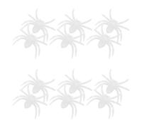 VICASKY 12 Pezzi Ragni Fosforescenti Finti in Plastica 6X55 CM Decorazioni Realistiche a Forma di Ragno per Halloween Ornamenti Luminosi per Feste e Scene Spaventose da Interno ed