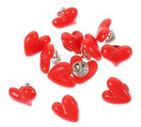 VICASKY 12 Pezzi Spilla a Cuore Rossa in Resina, Elegante per Donna