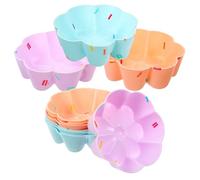 VICASKY 12 pezzi Stampi per Cupcake Silicone Riutilizzabili Forma Fiore Antiadherente per Muffin e Pane Facili da Sformare Dolci Creativi e Regali Cucina