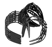 VICASKY 12 Pezzi Wide Flower Headbands For Women Vintage Hollow Out Floral Plastic Hairbands With Teeth Elegant Retro Design For Daily Wear Parties Weddings