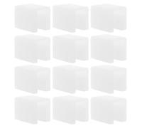 VICASKY 12 Protezioni Angolari Trasparenti in Silicone a Forma di F per Mobili e Cassetti, Paracolpi Anticollisione per Bordi e Maniglie, Sicurezza e Animali, Facili da Installare
