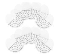 VICASKY 120pezzi Protezioni Termiche per Extension Capelli Distanziatore Protezione Capelluto Extension Capelli Scala Cuscinetti Protettivi Circolari per Incollaggio