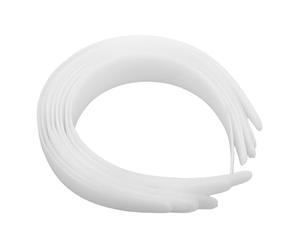 VICASKY 12pezzi Fasce per Capelli in Plastica Bianche senza Decorazioni Accessori per Capelli Fai da Te Copricapi Semplici per Arti e Mestieri e Uso Quotidiano
