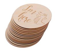 VICASKY 14 Pezzi di Carte Mensili in Legno per Bambini per Il Progresso del Bambino Cartello in Legno con del Bambino E Annuncio di Nascita