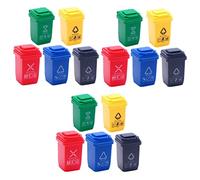 VICASKY 15 mini bidoni della spazzatura in miniatura per la decorazione della tavola di sabbia, decorazione fatta a mano, accessori per mini case per scene di vita, robusti e pratici