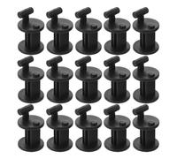VICASKY 15 Pezzi Ganci per Pannello Forato Set, in Plastica Nera | Organizzazione Adattiva e Stabile, Portata Elevata, Forma Rotonda, per Garage e Dettaglio