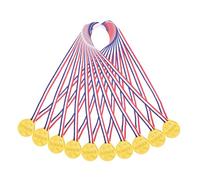VICASKY 15 pezzi giocattoli per medaglie d'oro per bambini, accessori di riconoscimento, medaglie di incoraggiamento, medaglie di ricompensa, medaglie di plastica, premi per studenti, poliestere