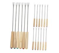 VICASKY 18 Pollici Fondue Sticks Acciaio Inossidabile con Forchette per Fonduta Resistente Al Calore Utensili per Formaggio e Cioccolato per Bbq Hot Pot e Riunioni