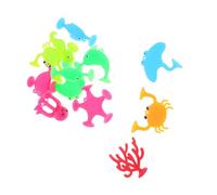 VICASKY 18pcs Dolce Parti Ventosa Bagno Giocattoli Per Animali Mondo Sottomarino Per Vasca Da Bagno Shower-festeggiamento Sicuro E Durevole Promuove Il divertimento Durante Il Bagno