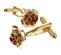 VICASKY 1Coppia Gemelli Di Fiori Per Uomo Eleganti Cufflinks D'oro Per Occasioni Formali Elegante Accessorio Per Vestito E Camicia Gemelli Classici Di Alta Qualità