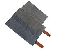 VICASKY 1pezzi Borsa Per Parrucchieri in Pelle Resistente Slot Custodia Rotolabile Per Forbici e Pettini Organizer Professionale Per Strumenti Da Barber e Centri Di Bellezza Grigia Compact