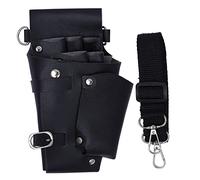 VICASKY 1pezzi Borsa Portaforbici per Capelli Nera Cinghia per Cintura Marsupio per Forbici da Barbiere Custodia per Pettini e Fermagli