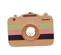 VICASKY 1pezzi Scatola Portatile Per Denti Da Latte Legno Forma Di Macchina Fotografica Custodia Creativa Per Denti Dei Con Design Adorabile e Spazio Per Note Importanti Tre Disponibili