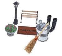 VICASKY 1set accessori da giardino in miniatura Parti Casa delle Bambole Accessori Per Micro Paesaggi E Scene Parco Figure Decorative E Panche Per Giardini In Miniatura E Sandbox Giocattoli