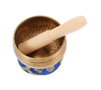 VICASKY 1set Ciotola Tibetana Per Meditazione Handmade Sound Bowl Per Yoga e Relax Include Bastoncino e Pad Design e Psicofisico