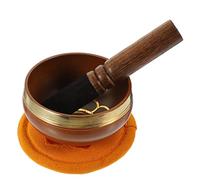 VICASKY 1set Ciotola Tibetana Rame Per Meditazione Completo Con Martello e Cuscino Perfetta Per Relax e Benessere Per Yoga e Pratiche Spirituali