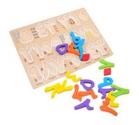 VICASKY 1set Di Puzzle Con Forme Dell'alfabeto: Puzzle Con Alfabeto Arabo Montessori, Giocattolo Interattivo Per L'apprendimento Precoce Dei Più Piccoli E Per La Consapevolezza