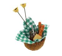 VICASKY 1set in miniatura casa delle bambole cestino del pane del miele accessori modello per la decorazione della casa delle bambole per idee di gioco creative ed esperienze educative