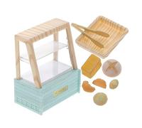 VICASKY 1set in miniatura casa delle bambole pane scaffale decorativo Display Armadio per la casa delle bambole con accessori mobili per soggiorno sala da pranzo e camera da letto per progetti