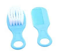 VICASKY 1Set Massaggio Pettine Per Neonati Morbido Spazzola Del Bambino E Pettine Per Il Massaggio Del Cuoio Dolce Promuove La Circolazione E Lo Sviluppo Cervello -Free Blu Durevole E Facile Da