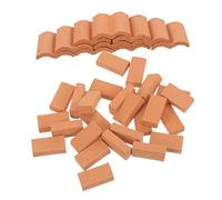 VICASKY 1Set Mattoni Per Paesaggio Sandbox Tegole Rosse Accessori Architettura Fai da te Per Casa Delle Bambole E Giardino Paesaggio