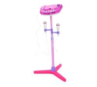 VICASKY 1set Microfono Giocattolo Per Doppio Microfono Funzione Di Simulazione e Design Per Canti e Giochi Musicali Rosa