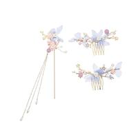 VICASKY 1Set Pezzi Cinese Hanfu Accessori Per Capelli Con Nappe Perle Di Cristallo Di Fiore Forcine E Pettine Per Acconciature Tradizionale Copricapo Per Le Occasioni Speciali